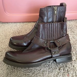 Frye booties brown leather size 6.5 western